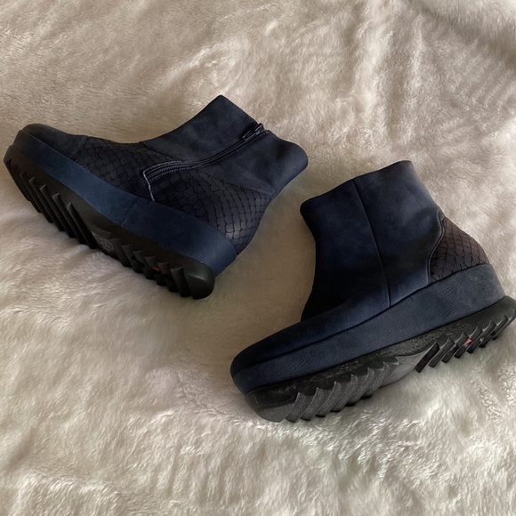 EUC CAMPER Leather Snakeskin Platform Booties Size 38 - Picture 15 of 17